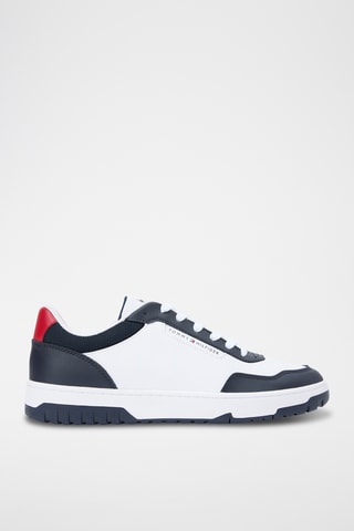 Baskets en cuir - Bleu foncé et blanc