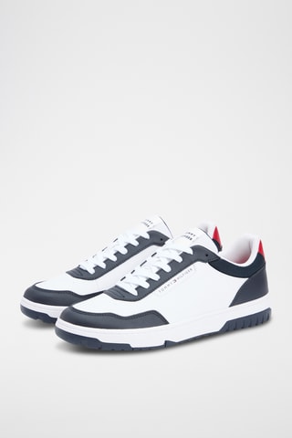 Baskets en cuir - Bleu foncé et blanc