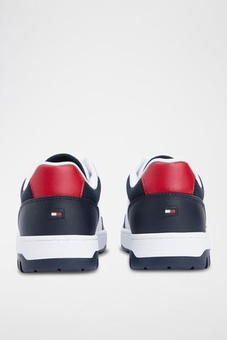 Baskets en cuir - Bleu foncé et blanc