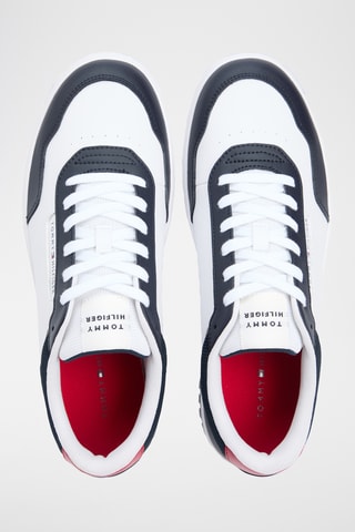Baskets en cuir - Bleu foncé et blanc