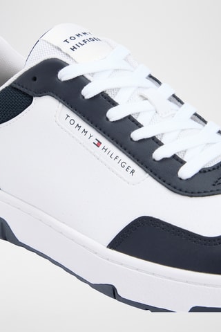 Baskets en cuir - Bleu foncé et blanc