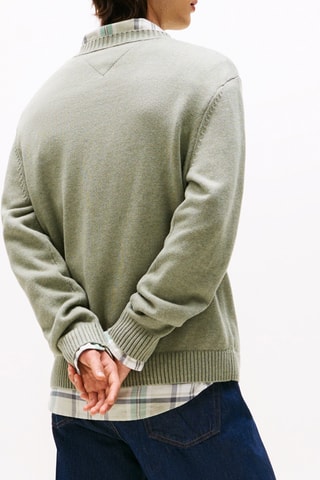 Pull regular en coton biologique - Vert d’eau
