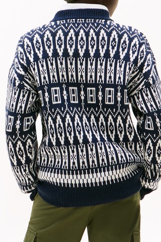 Pull en coton biologique - Noir et blanc