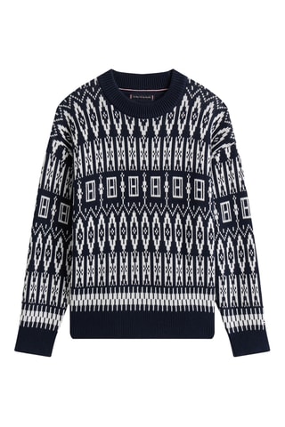 Pull en coton biologique - Noir et blanc