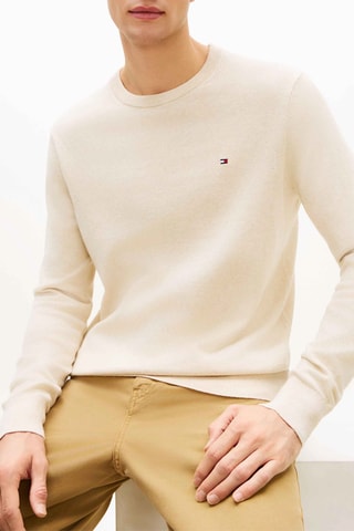 Pull en coton biologique et cachemire - Beige