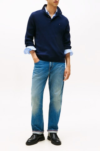 Pull en coton biologique et cachemire - Bleu marine