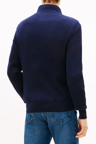 Pull en coton biologique et cachemire - Bleu marine