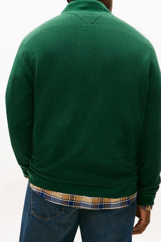 Pull en coton biologique et laine - Vert foncé