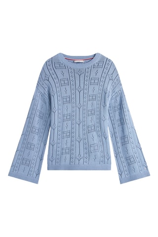 Pull relaxed en coton biologique - Ciel