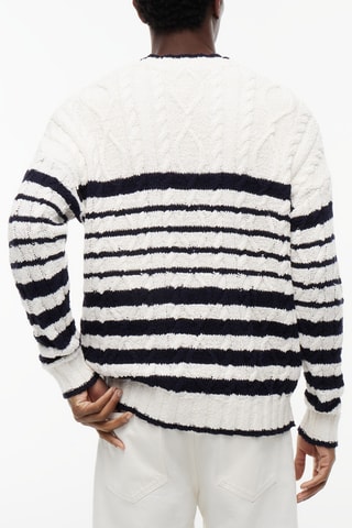 Pull - Blanc et bleu marine