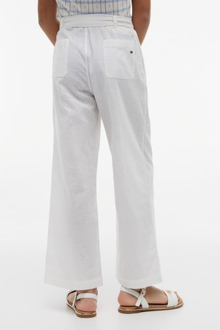 Pantalon wide legs en lin - Blanc