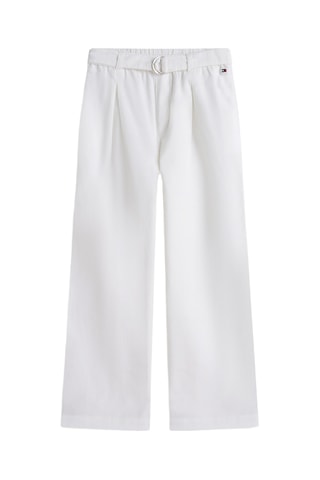 Pantalon wide legs en lin - Blanc