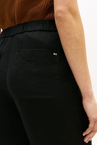 Pantalon straight en lin - Noir