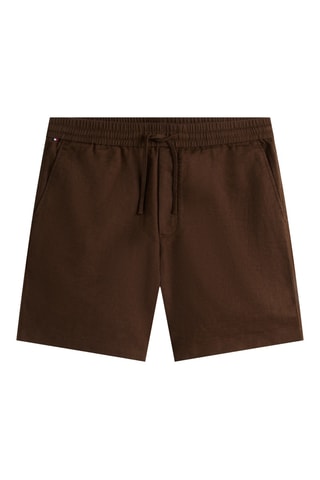 Short en lin - Marron