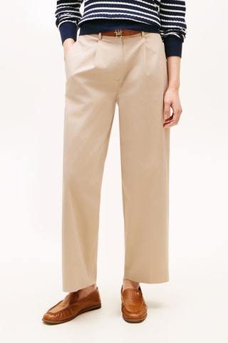 Chino droit en coton biologique - Beige