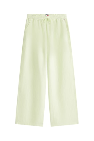 Pantalon loose en lin taille haute - Vert
