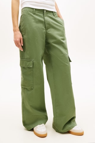 Pantalon cargo wide legs - Vert clair