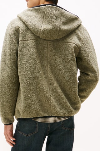 Veste de survêtement regular à capuche - Vert olive