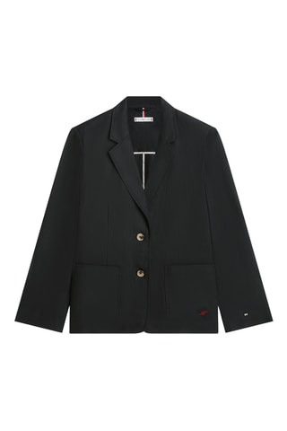Veste en lin regular - Noir