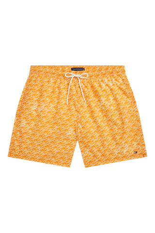 Short de bain - Orange et blanc