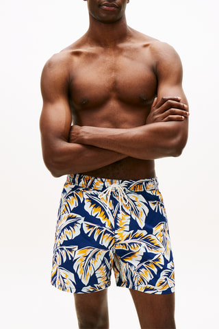 Short de bain - Bleu marine et blanc