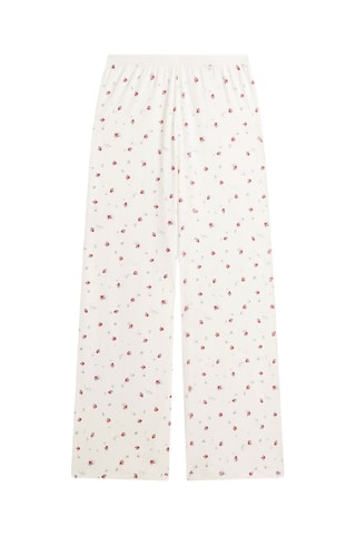 Pantalon de pyjama en coton biologique - Ecru
