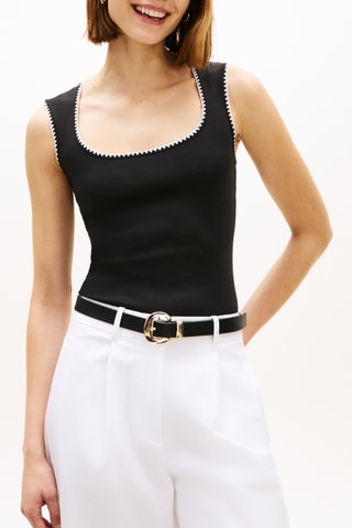 Top slim - Noir