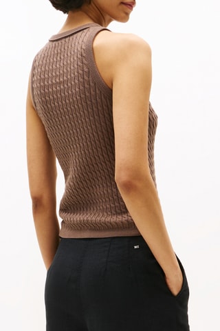 Top slim - Marron foncé