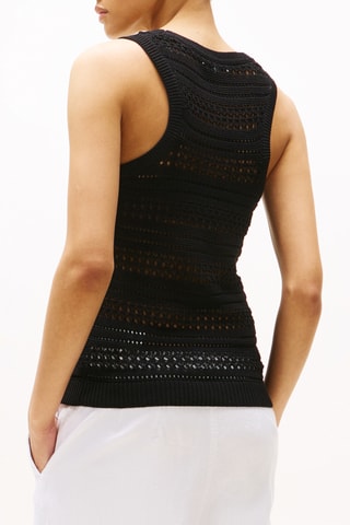 Top en coton biologique - Noir