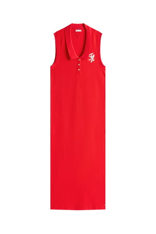 Robe droite - Rouge et blanc