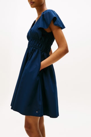 Robe patineuse en coton biologique - Bleu marine
