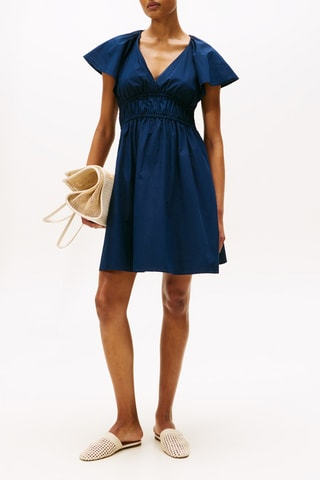 Robe patineuse en coton biologique - Bleu marine