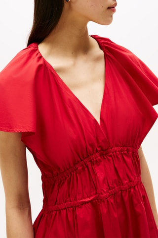 Robe patineuse en coton biologique - Rouge