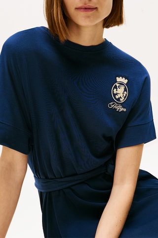Robe t-shirt - Bleu marine et doré
