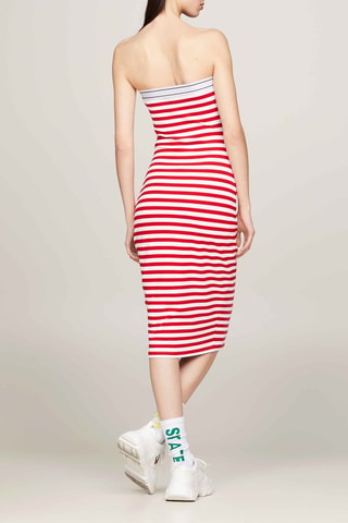 Robe bustier - Rouge et blanc