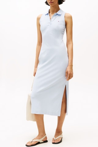 Robe polo slim - Ciel