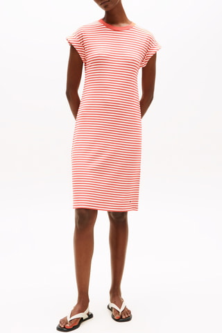 Robe t-shirt regular - Ecru et orange