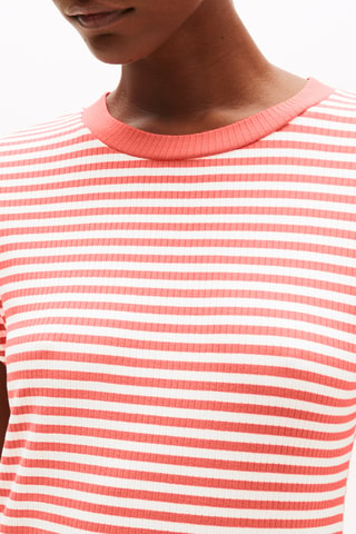 Robe t-shirt regular - Ecru et orange