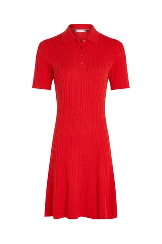 Robe pull en coton biologique - Rouge chiné