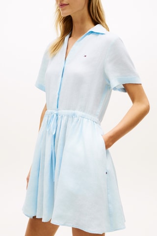 Robe patineuse relaxed en lin - Ciel