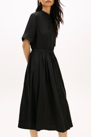 Robe chemise en lin - Noir