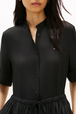 Robe chemise en lin - Noir