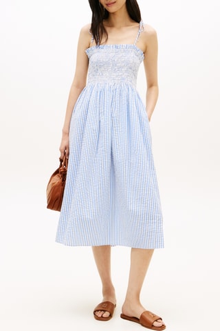 Robe midi en coton biologique - Ciel
