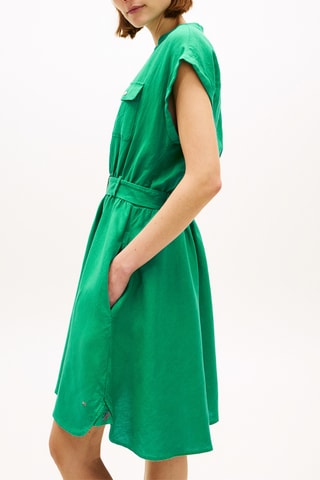 Robe patineuse en lin - Vert