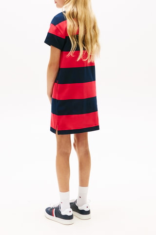 Robe polo - Bleu marine et rouge