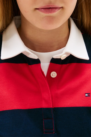 Robe polo - Bleu marine et rouge
