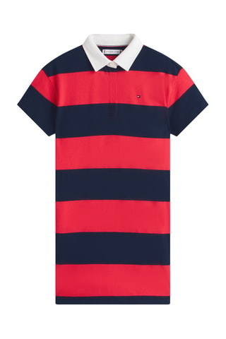 Robe polo - Bleu marine et rouge