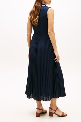 Robe plissée - Bleu marine