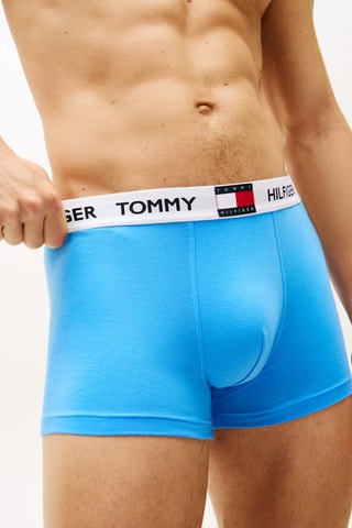 3 boxers en coton biologique - Bleu marine, ciel et vert clair