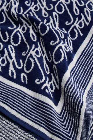 Serviette en coton biologique - Bleu marine